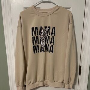 Beige Graphic Women’s Sweatshirt